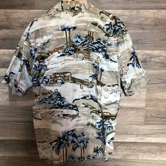 Vintage Cotton Retro Hawaiian Button Up Short Sleeved Shirt Medium - Picture 10 of 11